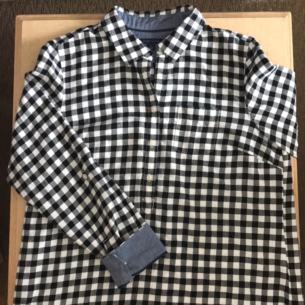 Black and White Checkered Shirt